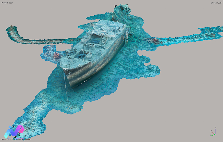 underwater photogrammetry of SS Thistlegorm