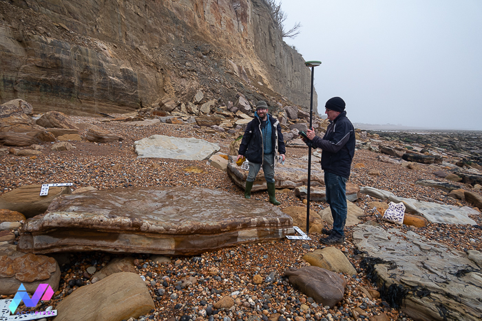 drone photogrammetry of dinosaurs; Surveying foreshore