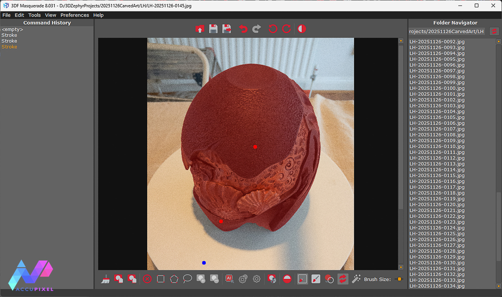 Screenshot of Zephyr. Photogrammetry for the Preservation of Art